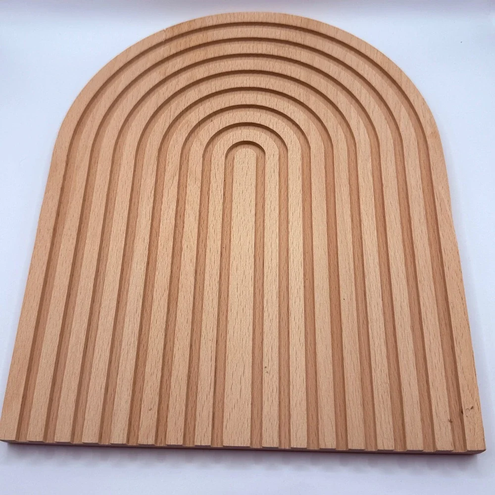 Wood Rainbow Arch - Modern‎ Boho Room Decor for Wall Shelf, Nursery, Set of 2